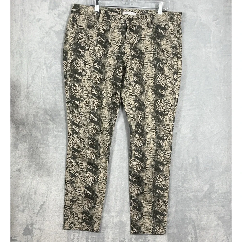 Cabi Womens Jeans‎ Diamondback Snakeskin Skinny Cotton Blend Style 958 Size 14